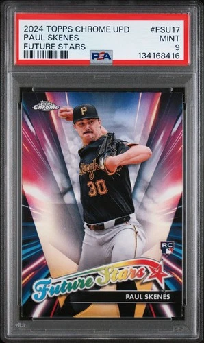 Paul Skenes 2024 Topps Chrome Future Stars Rookie Pirates PSA 9 Mint RC