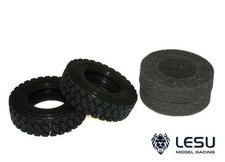 LESU Upgraded Rubber Tires for 1/14 TAMIYA RC Tractor Truck Construction Vehicle