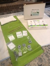 Nintendo Wii Fit Balance Board Bundle, Game, Manual RVL-021 Yoga Mat Open Box