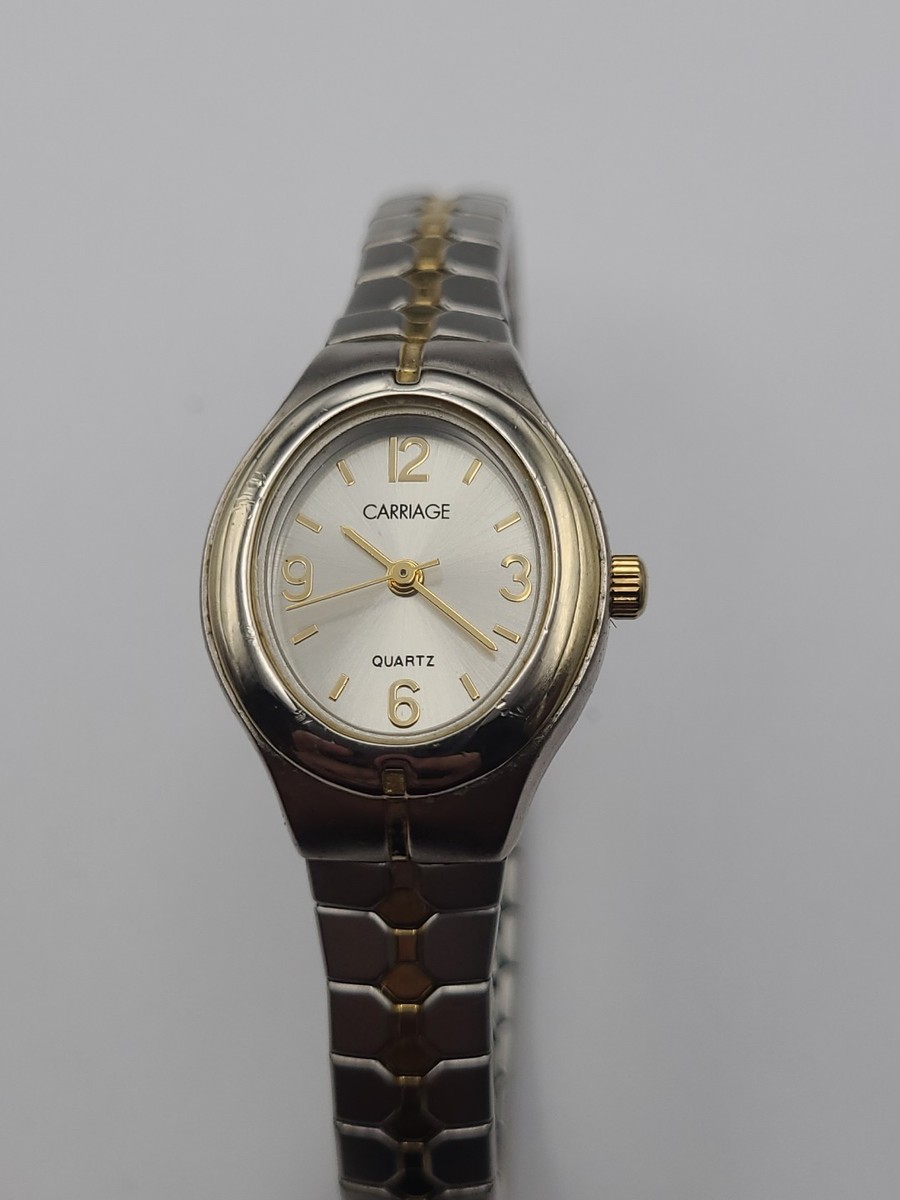 Carriage By‎ Timex Women\'s Quartz Watch Two Tone Stainless Steel New Battery Vintage Carriage Timex Two Tone Women main image 3