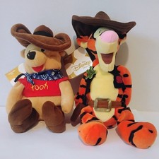 VINTAGE Disney Store Stuffed Plush Mini Bean Bag Cowboy Tigger  Winnie The Pooh