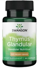 Swanson Thymus Glandular 500 mg 60 Capsules