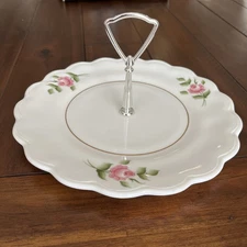 Westmoreland Serving Tray, Roses, Signed MA Lash 1981, See Photos