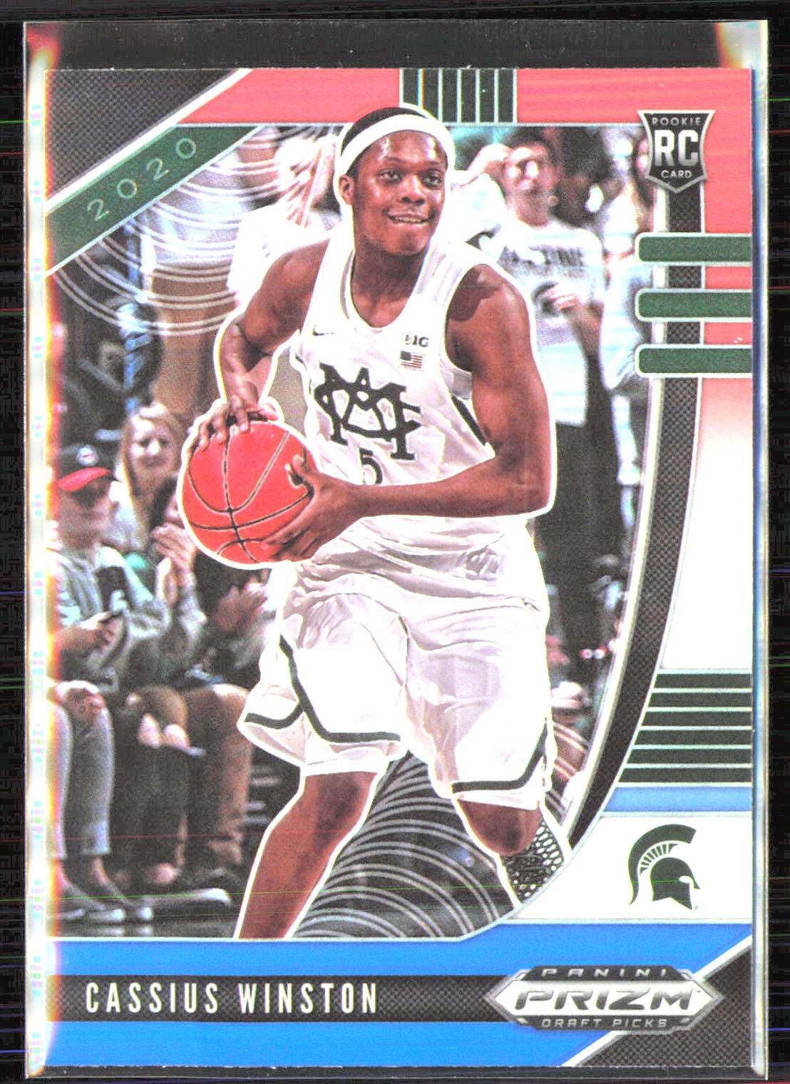 2020 Panini Prizm Draft Picks Collegiate #69 Cassius Winston Red White and Blue