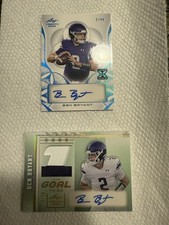 2024 Leaf Trinity Ben Bryant Autos - 2 Cards - Both Gem Mint - NFL - Both #/d