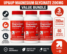 Magnesium Glycinate Dietary Supplements - 200mg Capsule - 60ct - up up 3 pack