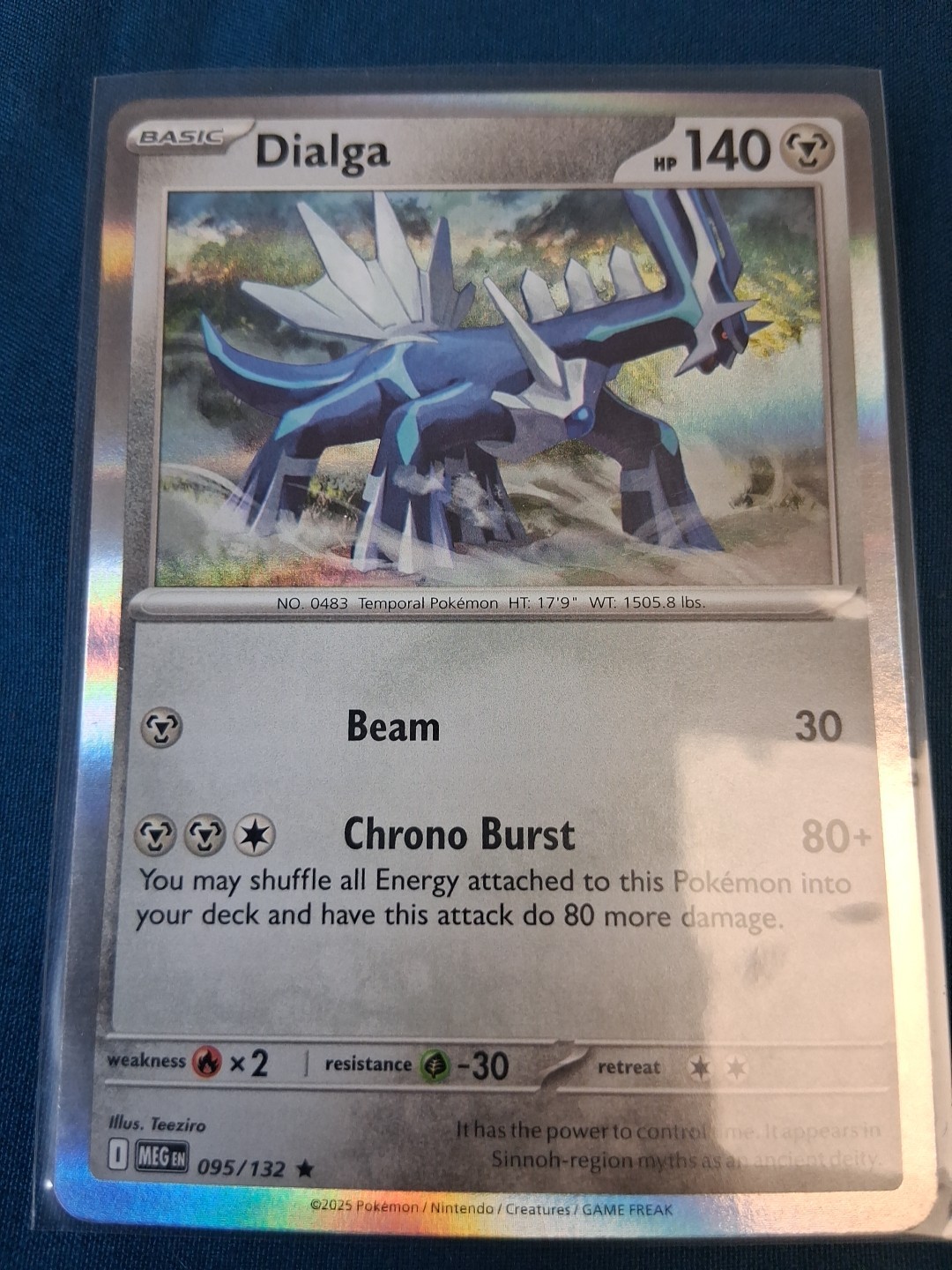 Pokémon TCG Mega Evolution Dialga 095/132 Holo Rare Card NM Condition