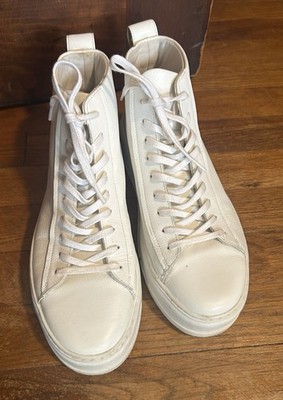 Vagabond Shoemakers White Leather Platform High Top Sneakers Womens US 9 EU 39