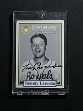 Tommy Lasorda Signed Baseball Card Dodgers Autograph HOF