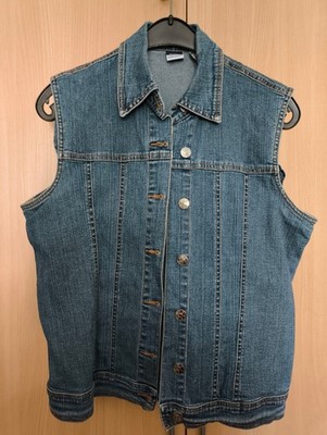 Basic Concept~ Damen Armlose Jeans Weste Gr- 40 Blau Stretch