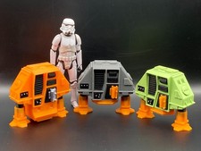 3 CUSTOM SILENT RUNNING ROBOT lot  3.75" 1:18 FIGURE DIORAMA  STAR WARS (F17)