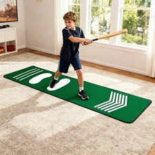Baseball and Softball Hitting Mat for Batting Stance Practice Correct Standing 