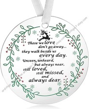 Christmas Memorial Ornaments for Loss Love One Xmas Tree Decorations Home Par...