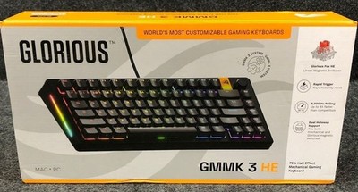GLORIOUS GMMK 3 HE Wired RGB 75% Hall Effect Mechanical Gaming Keyboard NIB