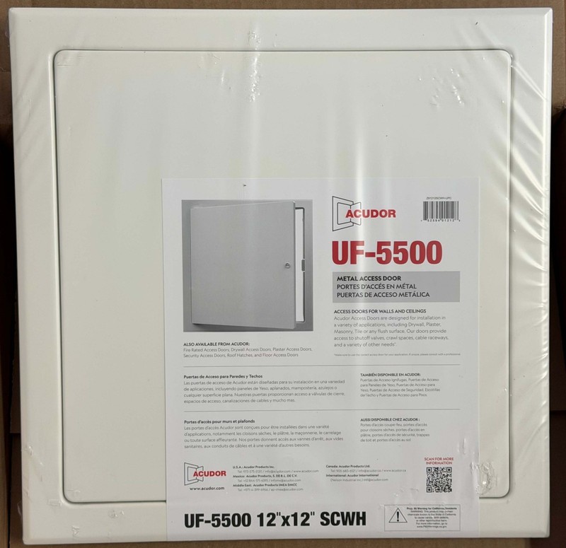 Acudor UF-5500 12x12 Universal Access Door(s) w/ Screwdriver-operated Cam