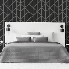 Superfresco Panel Glitter Geo Wallpaper Charcoal Grey (WAS £18.99)