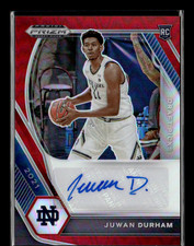 Juwan Durham 2021 Prizm Draft Picks Red Prizm Auto 182/199