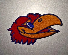 KANSAS JAYHAWKS Embroidered Iron/Sew On Patch 3"X1.5" SHIPPED FROM USA