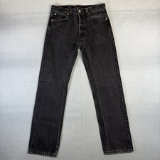 Vintage 90s Levis 501 Jeans Mens 32x32 Black Washed Classic Original Made In USA