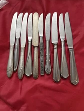 Vintage Lot Of 10 Butter Knives Mixed Brands