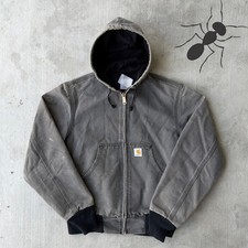 Carhartt FADED black hooded work wear jacket