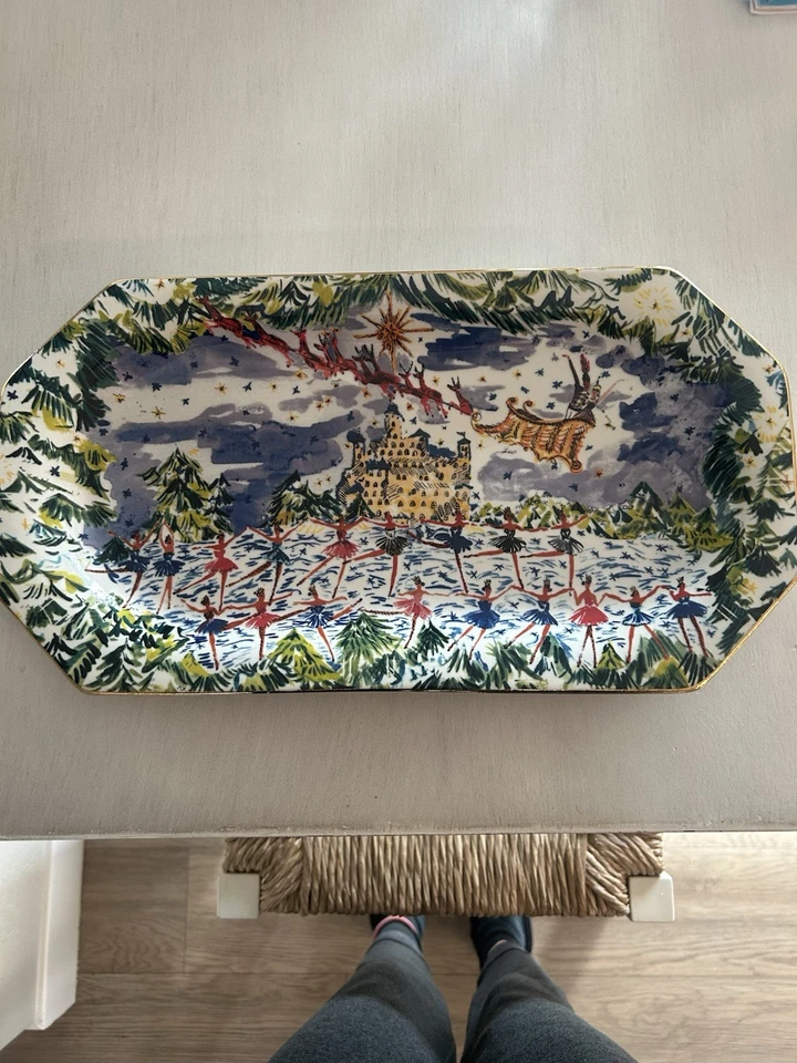 Anthropologie Nutcracker Pauline De Rossy De Sales Dessert Plate/Platter Set  - Image 2 of 4