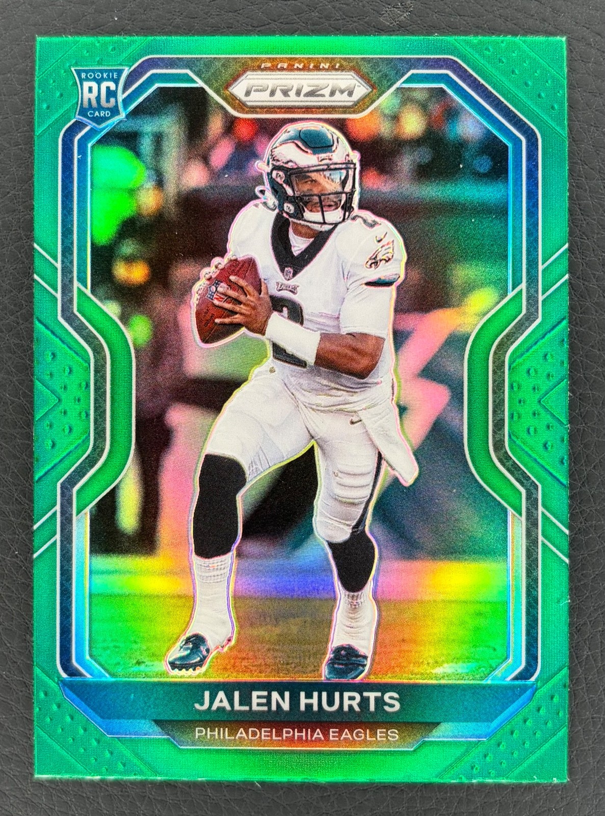 2020 Panini Prizm #343 JALEN HURTS RC Rookie Green Prizm SP