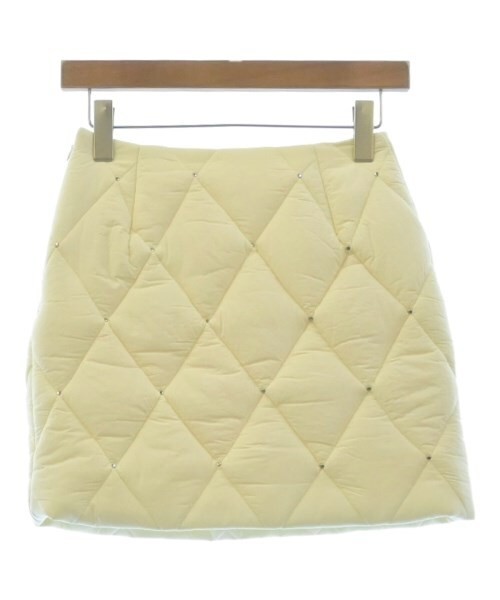 Eimy Istoire Women's Ivory Mini Skirt Nylon Polyester Winter Fashion