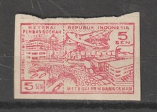 Netherland Indies Revenue Stamp Fiscal Meterai Pembangoenan 5 Sen Interim Period