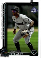 2025 Topps Pro Debut Yoffry Solano #PD-26 FCL Marlins 29J