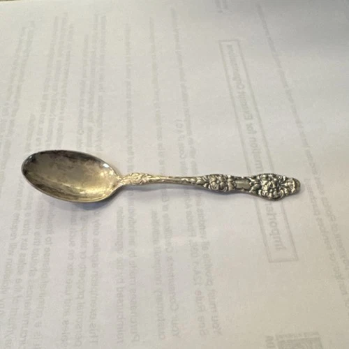 International Silver Sterling Silver (.925) Spoon Ornate Floral Handle Marked