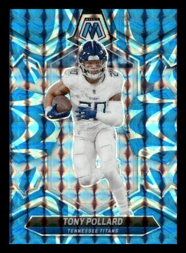 2024 Panini Mosaic #212 Tony Pollard Mosaic Reactive Blue Tennessee Titans