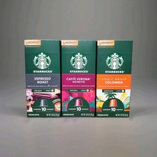 Starbucks Nespresso Coffee Caff  Variety Pack 30 Count New Lot Espresso Roast