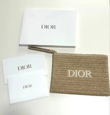 NEW Christian Dior Pouch bag Original Limited Summer Rattan Beige 2025 From JPN