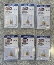 6 Packs Full Dealer Pack Eagle Claw Tungsten Arctic Ice Jigs UV Size 10 GSP