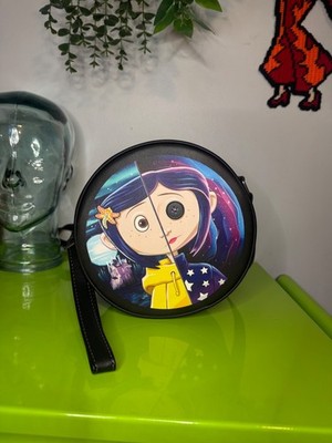 coraline split face circle purse loungefly