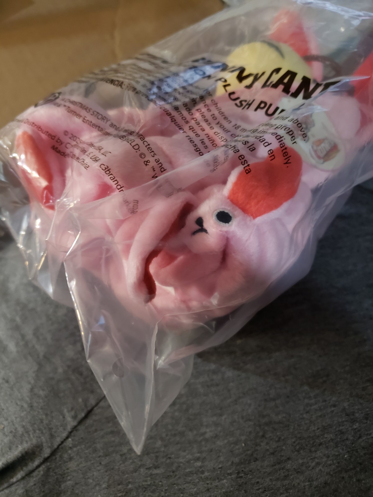 2025 Raising Canes A Christmas Story Ralphie Pink Bunny Cane Puppy Dog Plush