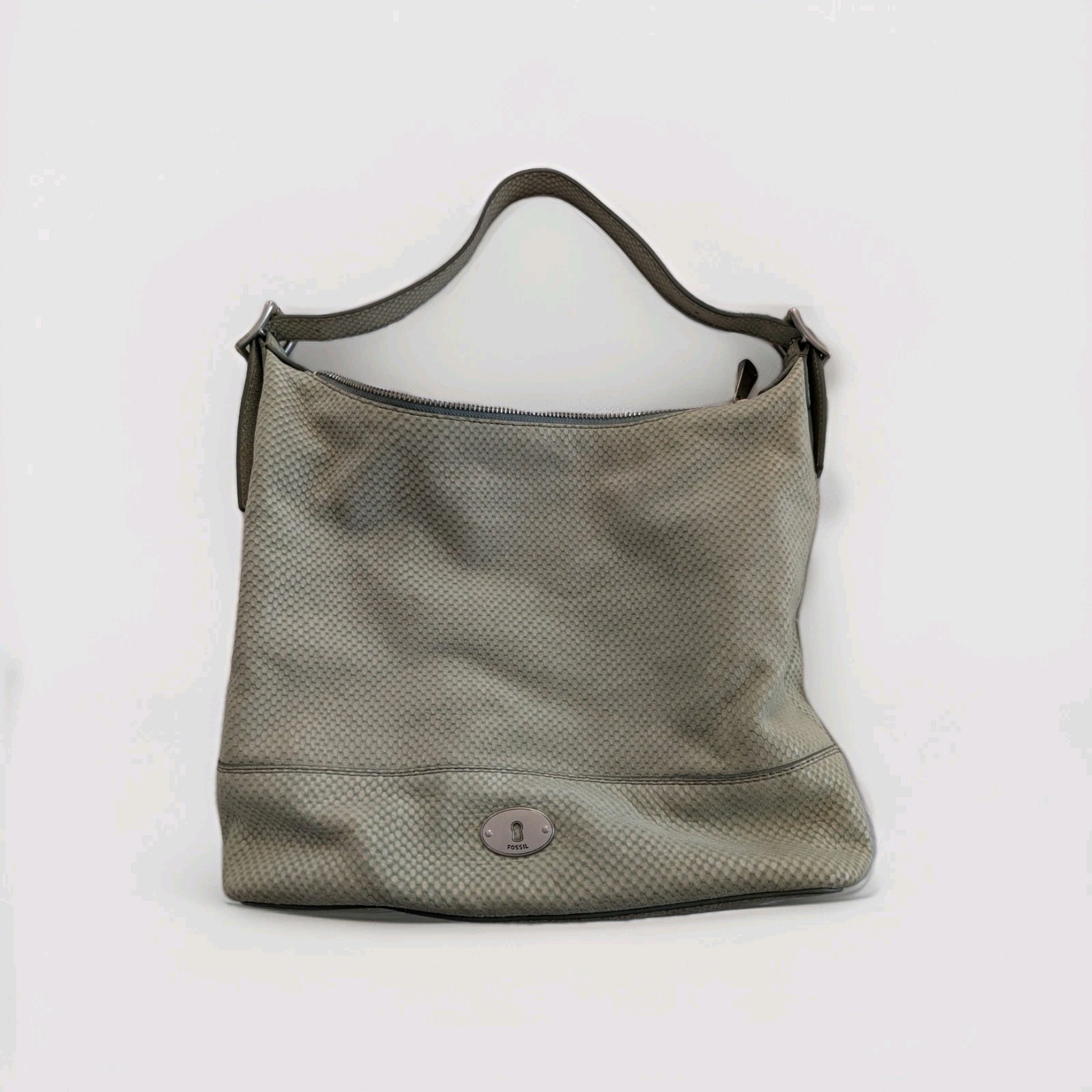 FOSSIL LONG LIVE  python embossed large green lea… - image 1