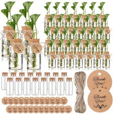 48 Pcs 3.54'' Plastic Plant Propagation Stations with Hole Lid 4oz Planter Va...