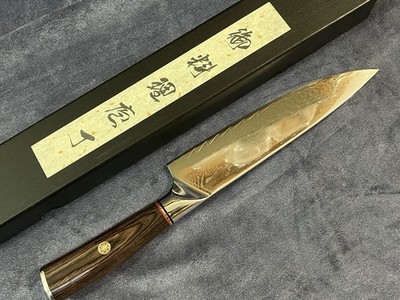 VG10 Steel 8'' Gyuto Chef Knife Mirror Polished Japanese Vegetable Slicing Knife