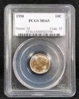 1958 10C Roosevelt Dime PCGS MS65 TONED #7613
