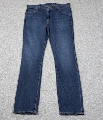 AG Adriano Goldschmied Jeans Mens 38x34 Blue Everett Slim Straight Japan Fabric