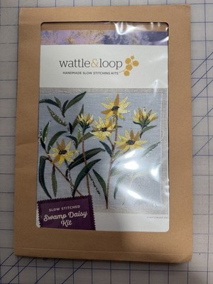 WATTLE AND LOOP  ''SWAMP DAISY''  SLOW STITCH KIT