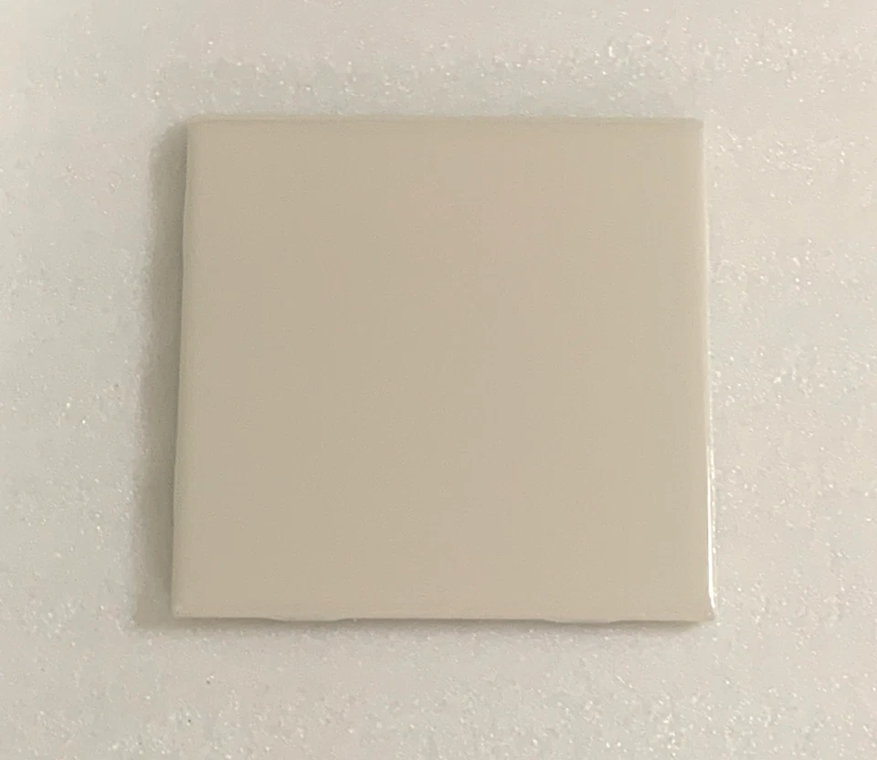 Vintage New American Olean Ceramic  4 1/4" x 4 1/4"  Gloss Almond #0012 Bullnose - Image 2 of 4