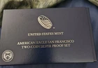 2012 S REVERSE PROOF SILVER EAGLE 2 COIN SAN FRANCISCO SET WITH BOX/COA