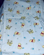 VTG Light Blue Winnie The Pooh Crib Fitted Sheet Cutter Baby Craft Sewing