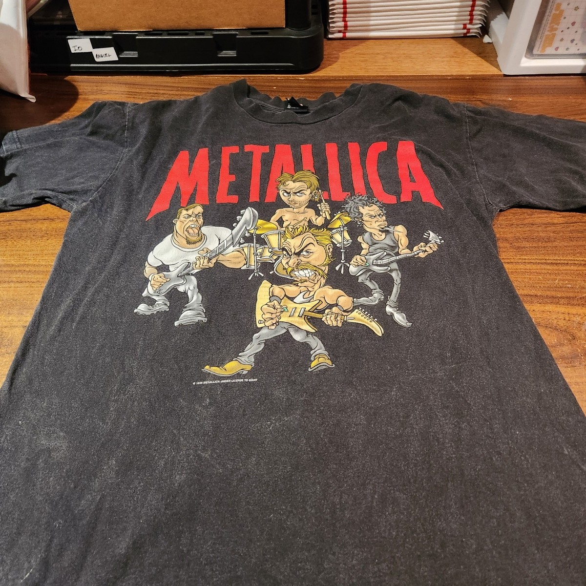 Metallica 1996 Vintage Cartoon T-Shirt American Tour, Giant Tag Sz