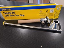 Angle Toilet Bathroom Supply Kit with Stop Polished Chrome