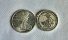 🔥 Lot of 2 – 1/10 oz .999 Silver Rounds Walking Liberty & Britannia Designs