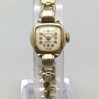Vintage Wakmann Watch Women 16mm 10K Rolled Gold Stretch  display picture 3